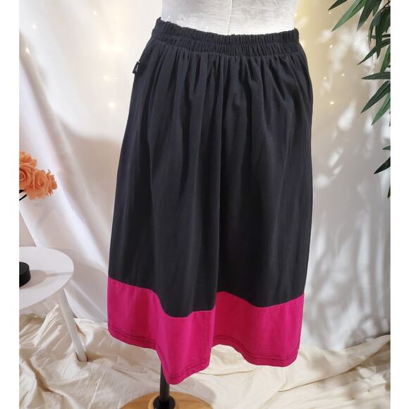 Leopards & Roses Embroidered Floral Pull On Skirt Size M Folk Cottage Boho Nepal - Picture 4 of 6